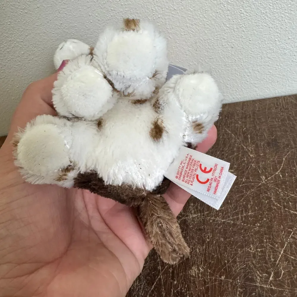 TY‎ Beanie Boos TySilk Muddles 2021 white brown puppy dog beanbag plush